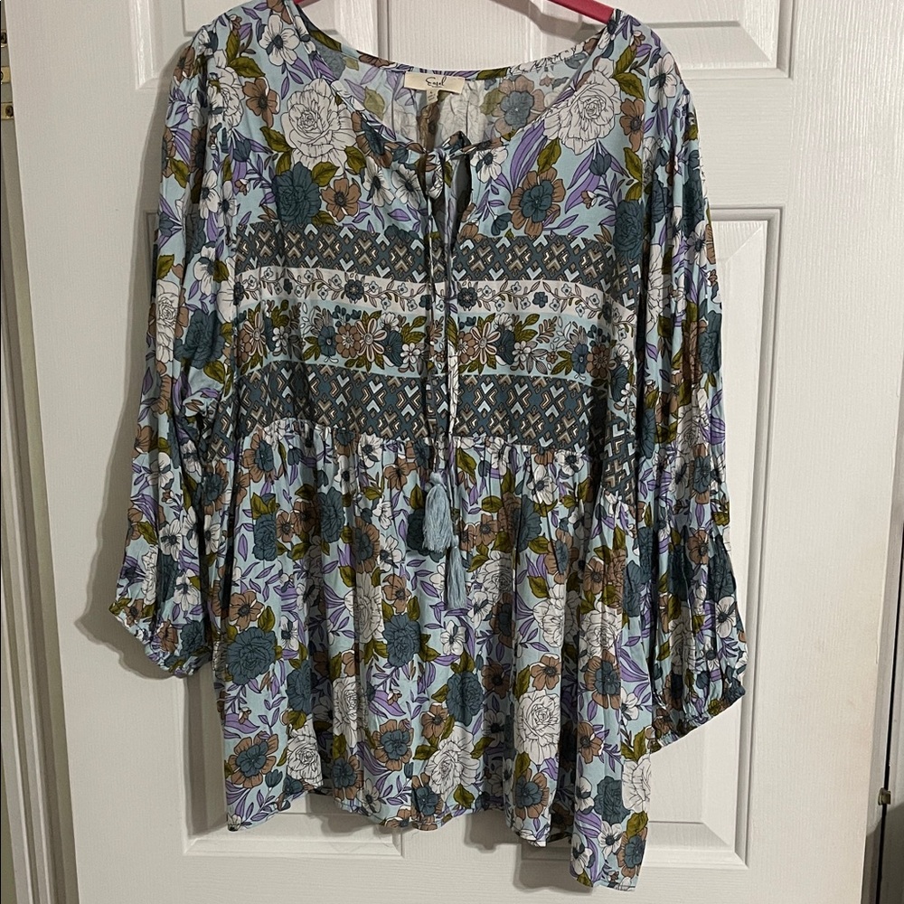 Easel Multicolor Floral Blouse